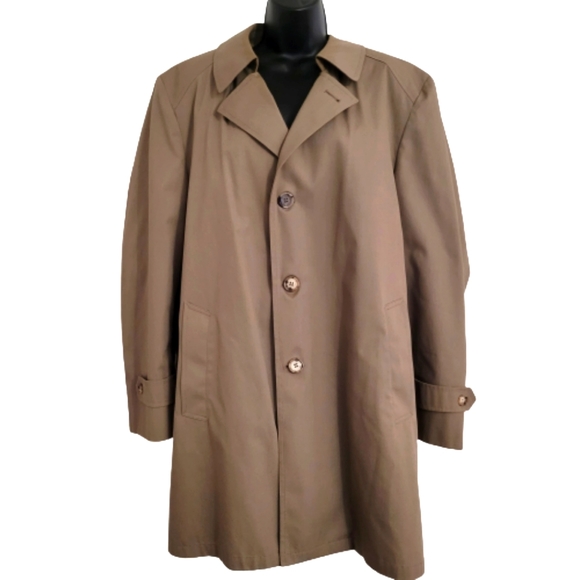 Westchester Classics Mens Trench Coat Removable Faux Fur Liner Size 42 reg - Picture 1 of 6